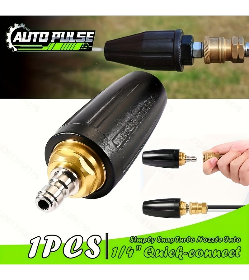 Pressure Washer Turbo Nozzle 3600 PSI With 360 Degree Rotating Spray Auto Pulse High Pressure Washer Spray Quick Connector For Driveways Patios Decks - Image 4