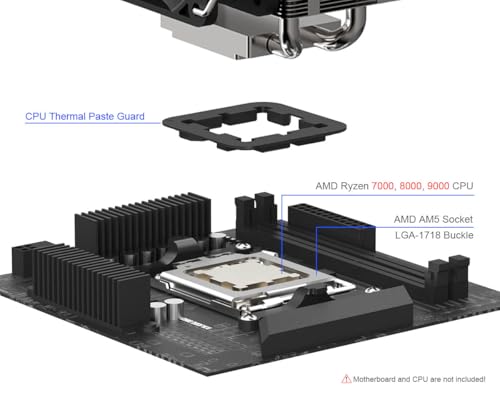 ElecGear CPU Thermal Paste Guard Work with AMD Ryzen AM5 Desktop Processors, 2 Packs of LGA1718 Socket Buckle Protective Cover Leakage Blocker for 7000, 8000, 9000 and X3D Series - Image 3