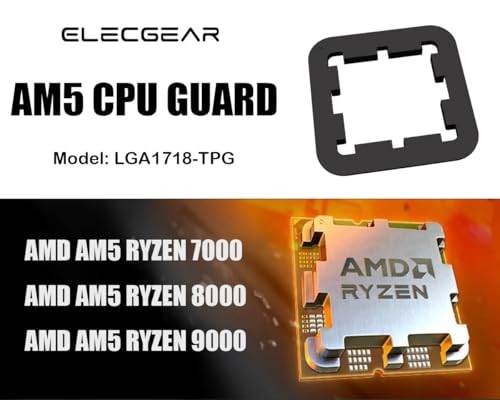 ElecGear CPU Thermal Paste Guard Work with AMD Ryzen AM5 Desktop Processors, 2 Packs of LGA1718 Socket Buckle Protective Cover Leakage Blocker for 7000, 8000, 9000 and X3D Series - Image 2