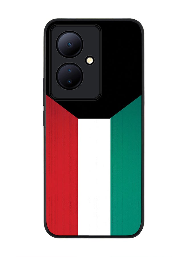 Stylizedd Rugged Black edge case for Vivo V29 Lite, Slim fit Soft Case Flexible Rubber Edges Anti Drop TPU Gel Thin Cover- Flag Of Kuwait - Image 1