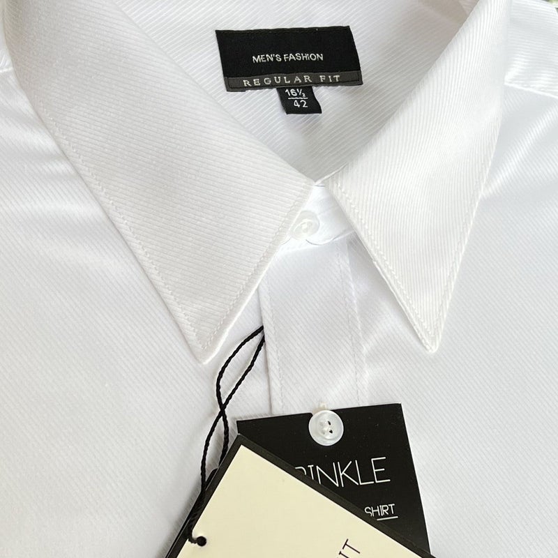 Men's shirt twill gray work shirt casual long-sleeved business slim-fit formal wear wrinkle-proof spring and summer work clothes - Image 3