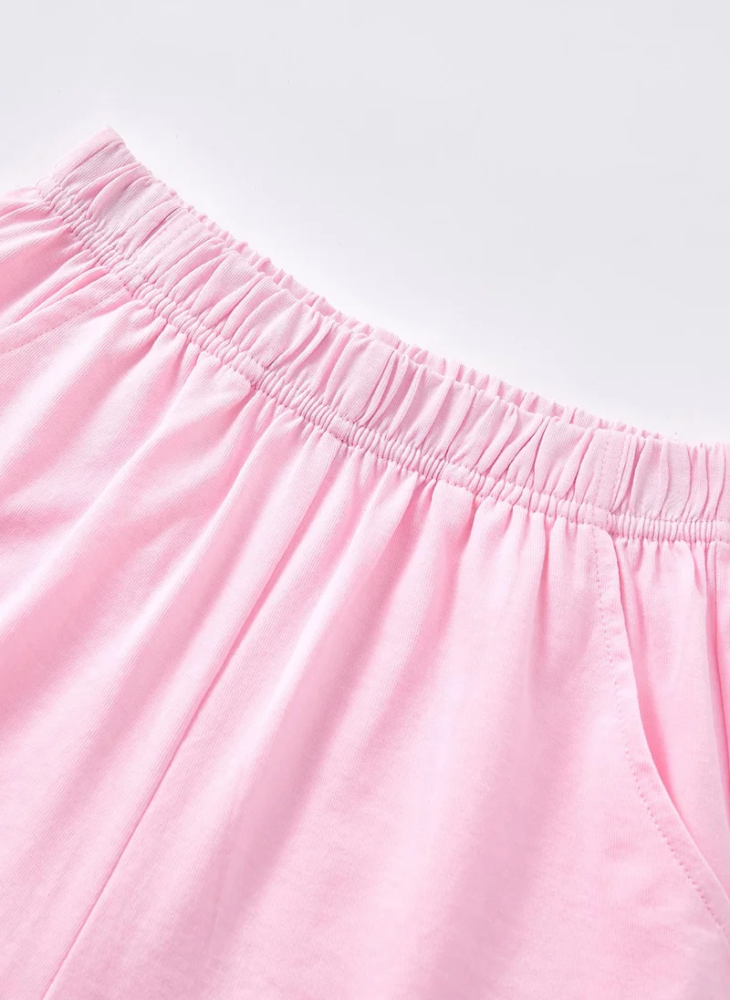 Balabala Baby Girl Knit Short Sleeve Suit