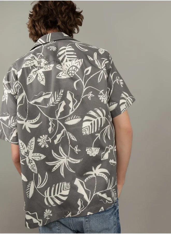 امريكان ايجل AE Floral Button-Up Poolside Shirt