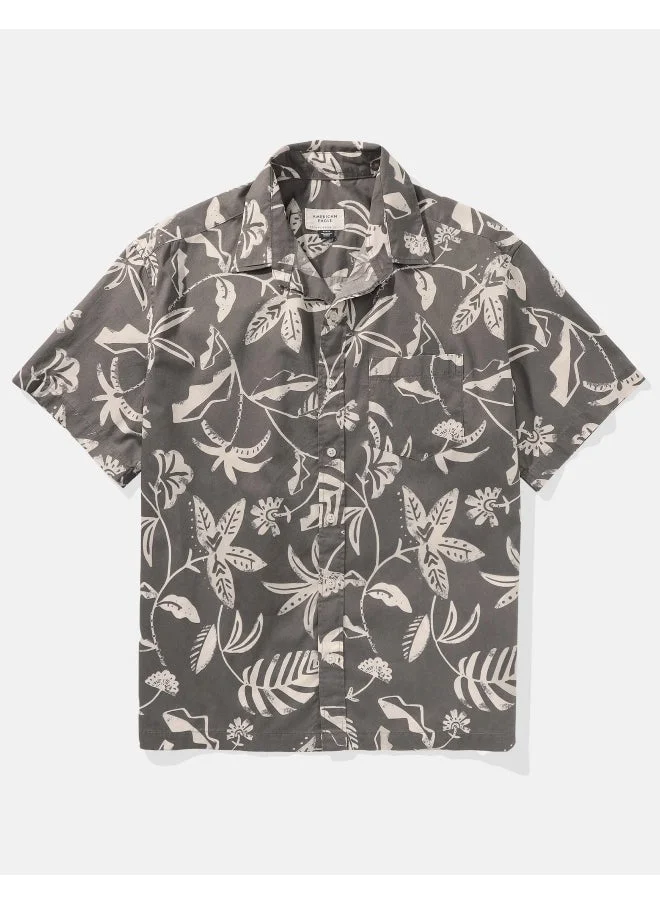 امريكان ايجل AE Floral Button-Up Poolside Shirt