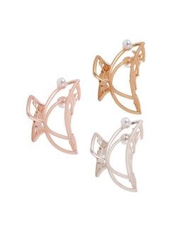 MISSY Metallic Jawclips With Faux Pearl Multicolor 25 G  - Image 2