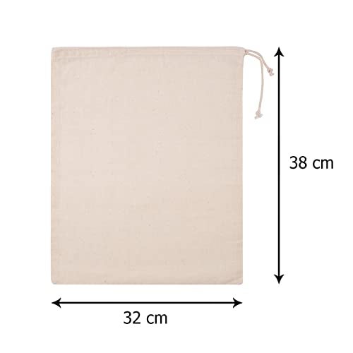 Dcluttr Shoe Bags for Travel & Storage | Sturdy, Washable Reusable Cotton Shoe Covers for Footwear, toiletries & Toys | Ideal for Travel, Closet & Gym (DC 101) - Image 2