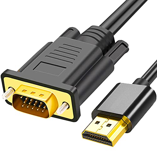 VOOCME HDMI to VGA Adapter Cable, 10Ft/3M Gold-Plated 1080P HDMI Male to VGA Male Active Video Converter Cord Support Notebook PC DVD Player Laptop TV Projector Monitor Etc - Image 1