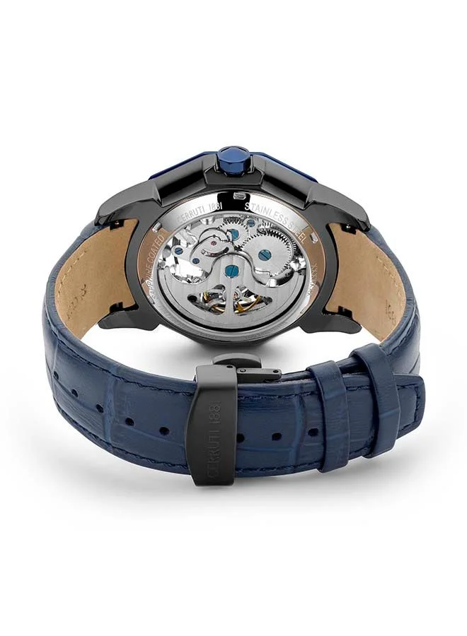 CERRUTI 1881 MOLVENO AUTOMATIC Round Analog Wrist Watch CIWGE2206302 - 53 mm - Blue