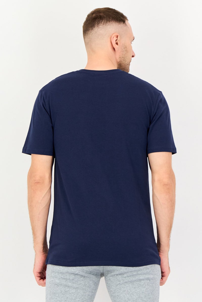 Ellesse Men Sportswear Fit Short Sleeve Outdoor T-Shirt, Navy - Image 2