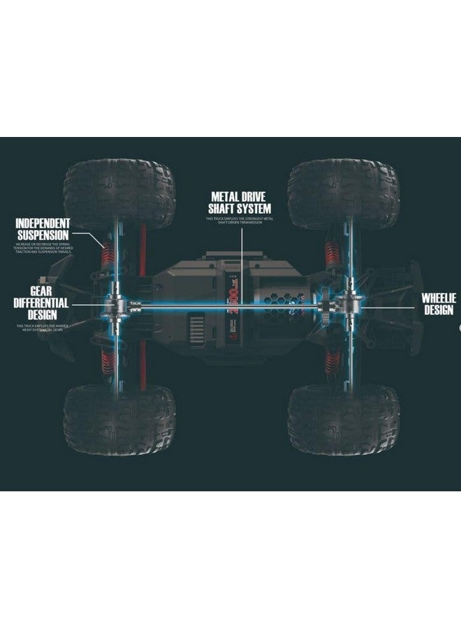 Typhon MT695 1/10 4wd R/C car high speed racing car monster truck hobby truck off road desert sand tyres 2024 Model - Image 4
