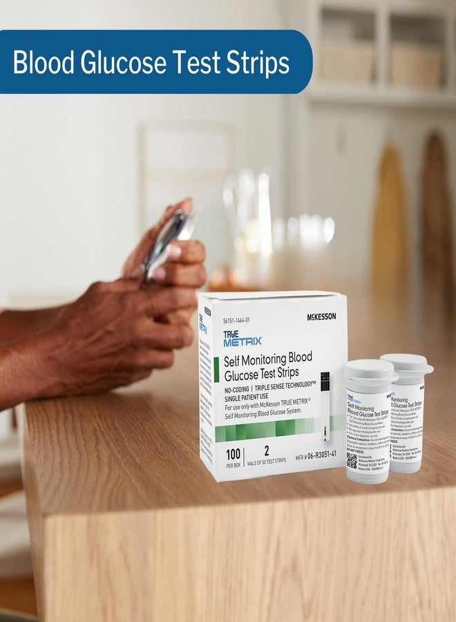 McKesson True METRIX Blood Glucose Test Strips for Diabetes [100 Strips] Self-Monitoring System - Image 4
