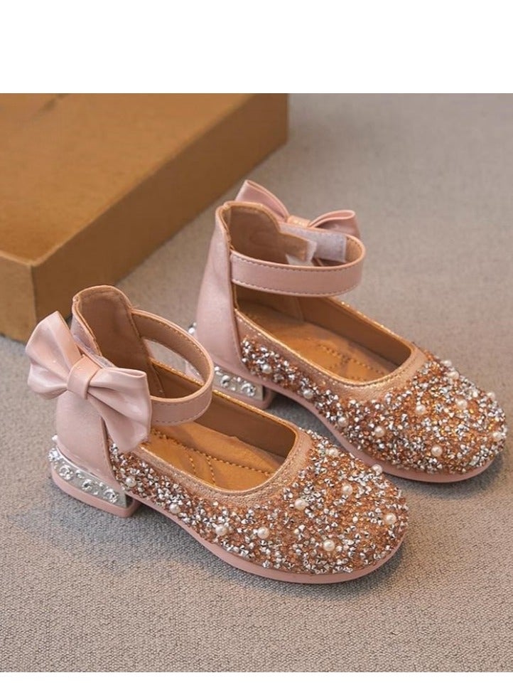 Girl Princess with Western Style Belt and Dance Single Leather Shoes - Image 1