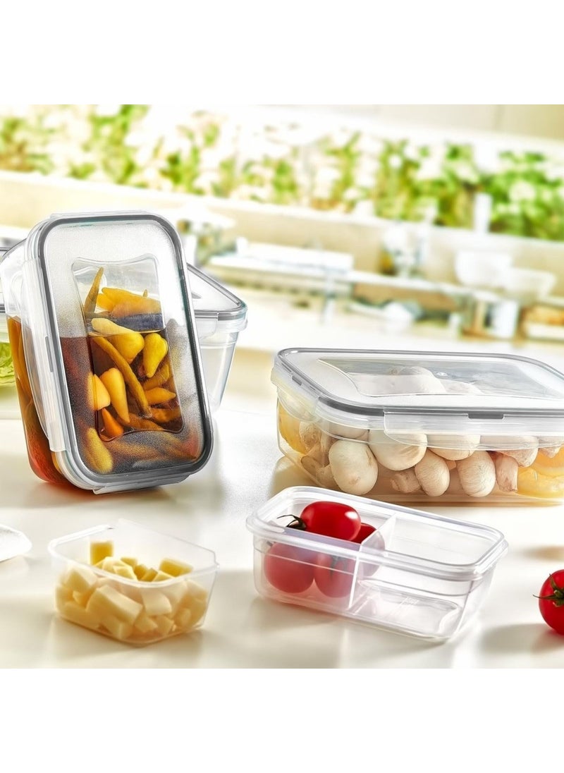 Buffer - ® 4-Piece Nested Leakproof Sealed Locked Lid Plastic Food Storage Containers LC315 - Image 1