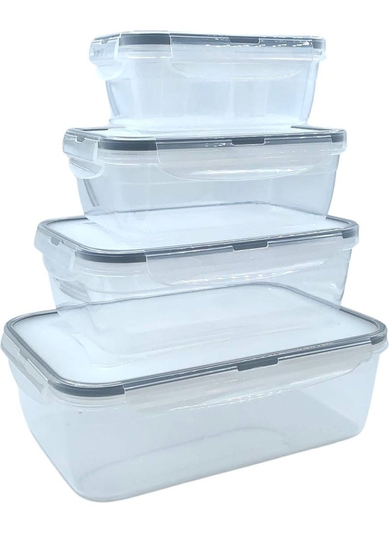 Buffer - ® 4-Piece Nested Leakproof Sealed Locked Lid Plastic Food Storage Containers LC315 - Image 1