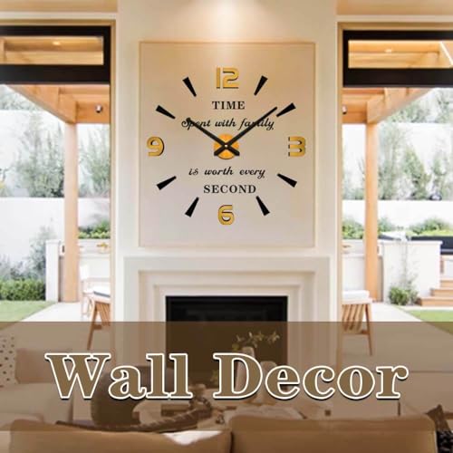 VANGOLD Wall Clock Oversized Wall Clock for Living Room Decor Decorative Wall Clocks Battery Operated Gold Home Decoration - Image 3