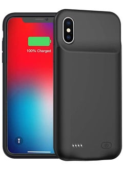 Battery Case for iPhone Xs Max, Enhanced 4000mAh Protective Portable Charging Case Rechargeable Extended Battery Pack Compatible with iPhone Xs Max (6.5 inch) Charger Case (Black)