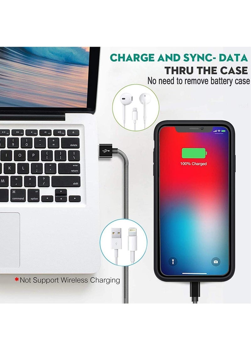 ELTRAZONE - Battery Case for iPhone Xs Max, Enhanced 4000mAh Protective Portable Charging Case Rechargeable Extended Battery Pack Compatible with iPhone Xs Max (6.5 inch) Charger Case (Black) - Image 1