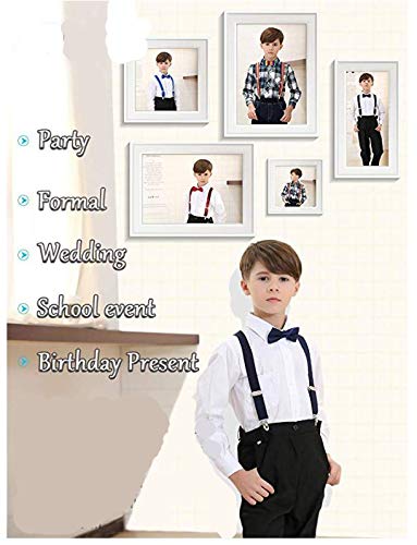 CLOTHERA Suspender and Bow Tie Set with Matched Hat for Kids 1yrs to 3yrs- Red - Image 5