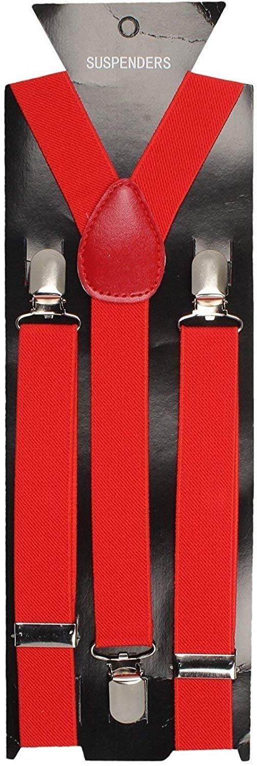 CLOTHERA Suspender and Bow Tie Set with Matched Hat for Kids 1yrs to 3yrs- Red - Image 4
