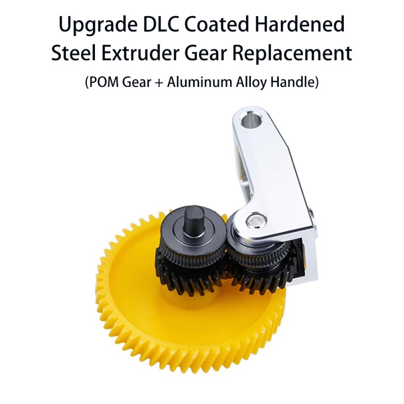 Extruder Gear Replacement: Hardened Steel Oblique Teeth DLC Coated - Metal Aluminum Alloy Handle - Engineering Filament Compatible for Bambu X1C, X1 Series, P1P, P1 Series Printers - Image 5