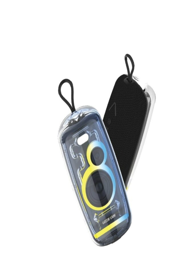 Green Lion Palma Pro Wireless Speaker, 7 Hours Playtime, Bluetooth 5.2, 10m Bluetooth Range, FM Radio, Type-C Charging, RGB Lighting - Black - Image 2