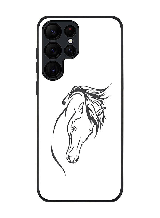 Stylizedd Rugged Black edge case for Samsung Galaxy S23 Ultra 5G Slim fit Soft Case Flexible Rubber Edges Anti Drop TPU Gel Thin Cover - ArabStallion Strut - Image 1