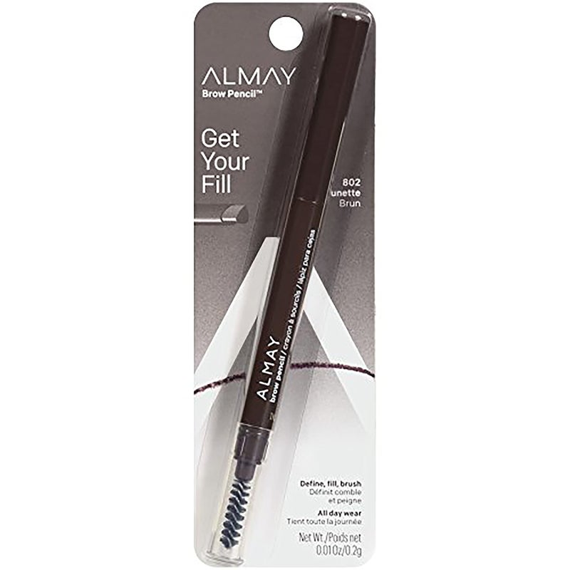 Almay Eyebrow Pencil with Spoolie Brush, Easy to Achieve Brows, Hypoallergenic, 802 Brunette - Image 3