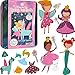 Hapinest Magnetic DressUp Dolls for Girls Pretend Play Set A Fairytale Fantasy Dress Up Toy and Game for Ages 4 5 6 and 7 Years Old - Image 3