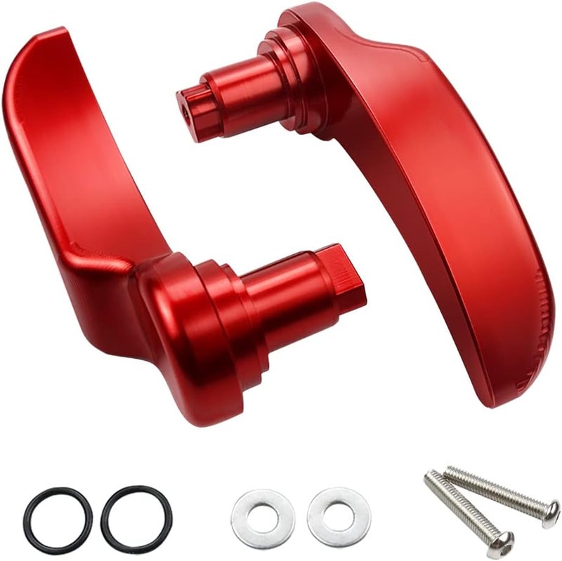 MDPROMCP Saddle Bag Latch Lever - Saddle Bag Lid Lifters Aluminum Compatible With Harley Davidson 2014-2024 Street Glide Road King Special Road Glide Special Ultra Limited with Hard Bags (Red) - Image 1