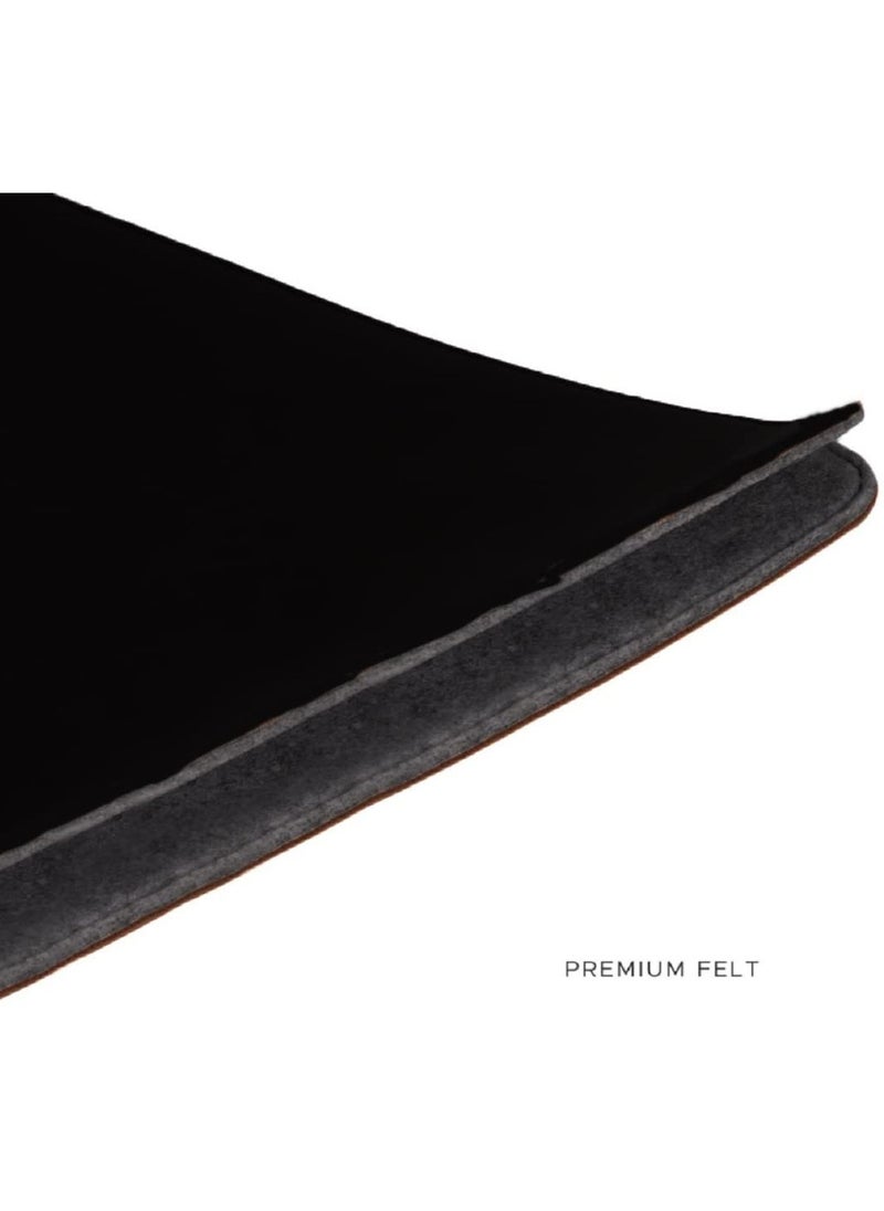 CONTACTS 16 inches Laptop Sleeve Compatible for MacBook Pro 2019 2020 and All Other Laptops Under 16   Leather  Black  - Image 5