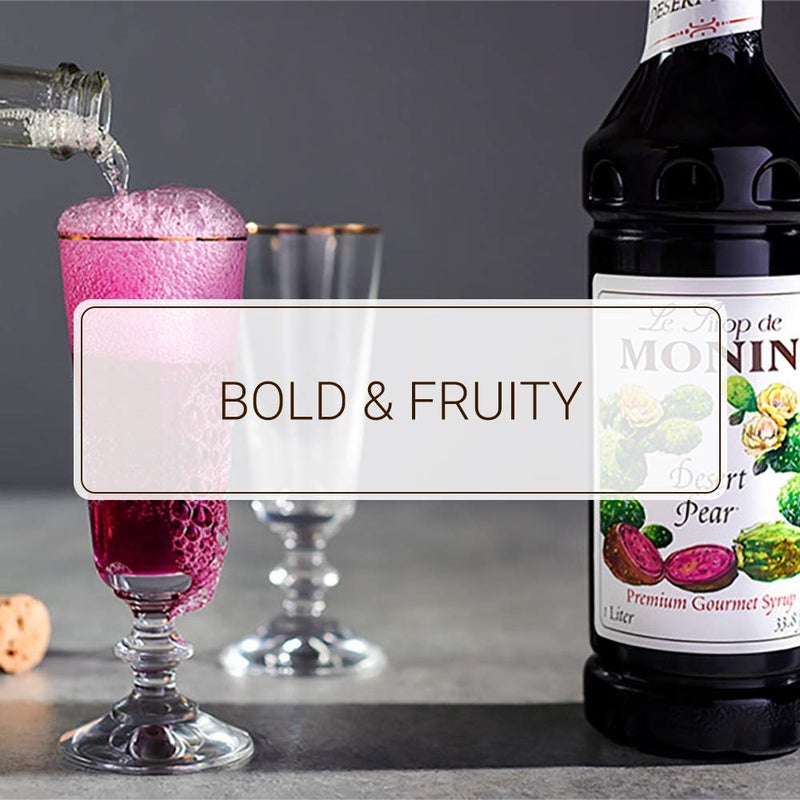 Monin - Desert Pear Syrup, Bold Flavor of Prickly Pear Cactus, Natural Flavors, Great for Iced Teas, Lemonades, Cocktails, Mocktails, and Sodas, Non-GMO, Gluten-Free (1 Liter) - Image 3