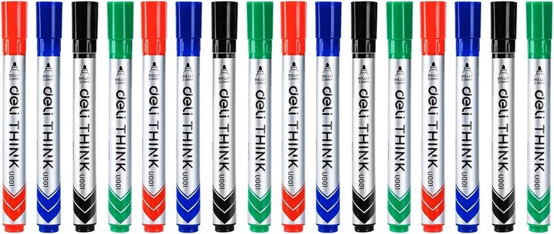 Deli Think Whiteboard Markers Set - 4 Assorted Colors - Image 1