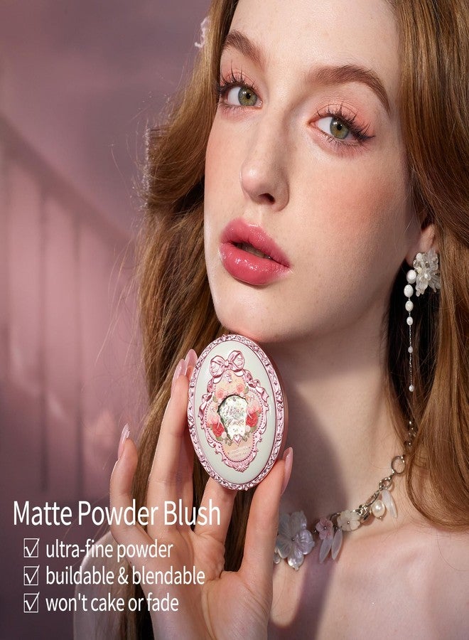 Flower Knows بلوش مخملي مزخرف من فلاور نوز حكايات منتصف الصيف، لمسة مات بلون التوب، بلوش بودرة قابل للبناء والدمج للخدين، توهج طبيعي لجميع درجات البشرة (05 زنبق الوادي، 5 جرام) - Image 4