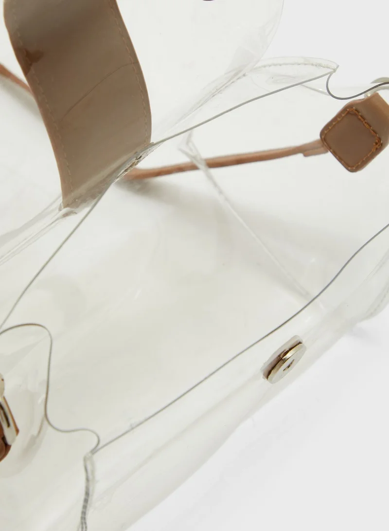 Ginger Transparent Satchel Handbag