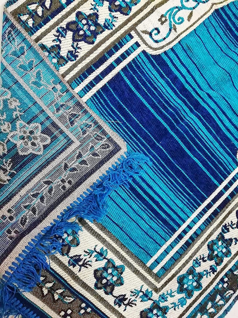 KETOSTICS® Chenille Anti-Skid Muslim Islamic Jainamaz/Prayer mat (Blue, Chenille, 4x2 Feet) - Image 4