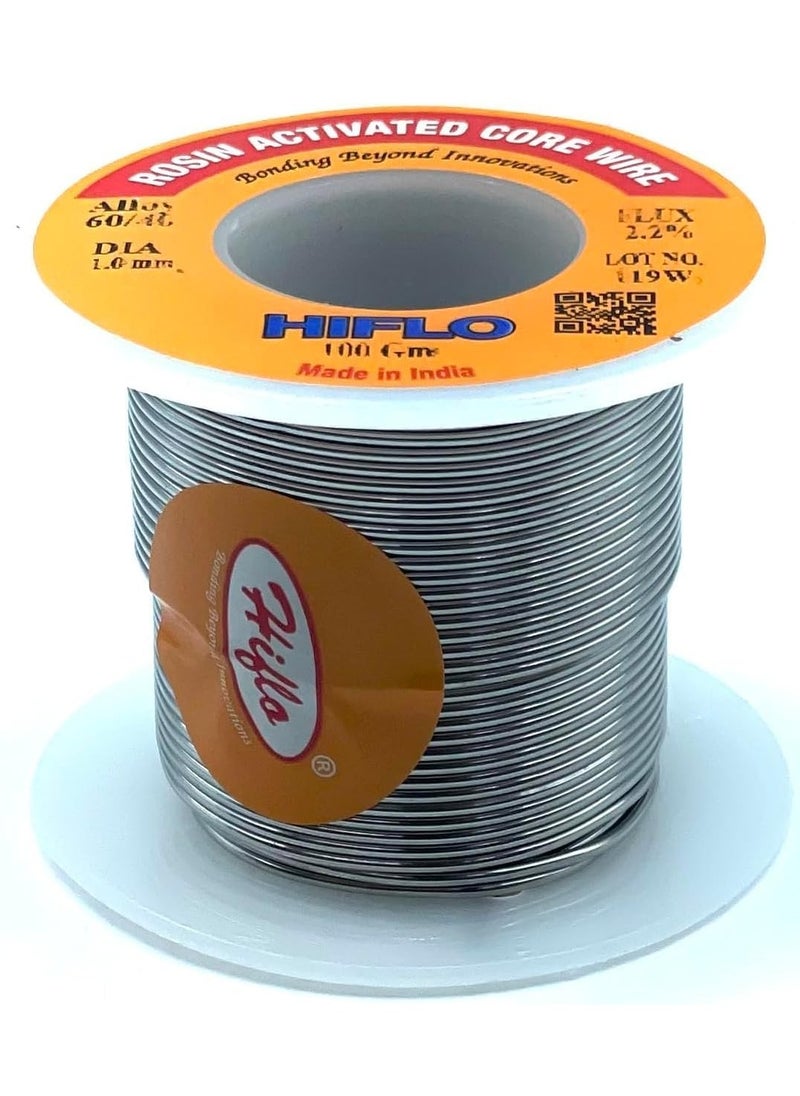 Hiflo Solder Wire 1.0MM 100G With Tin Lead 60/40 Alloy Electronics Solder Wire, Made in India (1.0mm 100g)  - Image 2