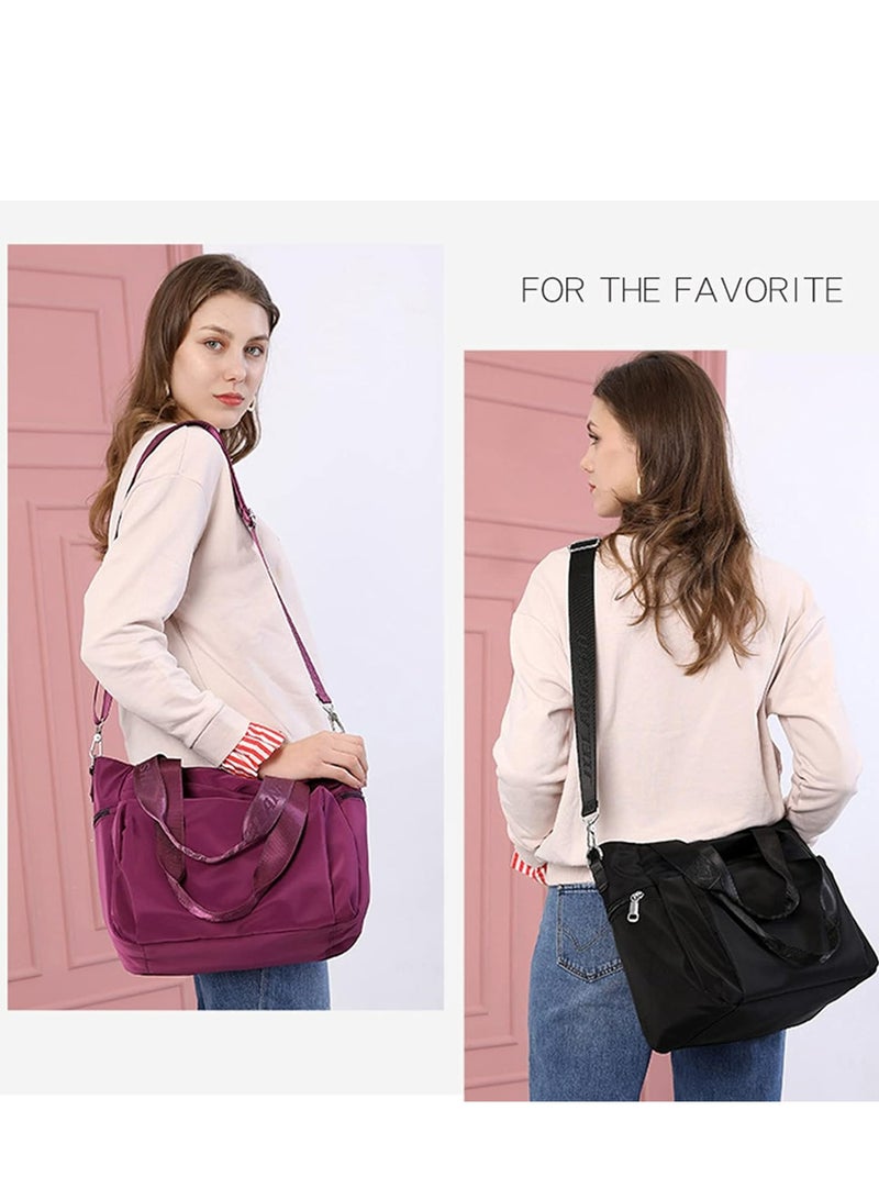 LCARKOM Cross Body Ladies Bags, MJH-01 Women's Casual Sporty Shoulder bags Nylon Waterproof Messenger bag Handbag with Multi Pocket for Shopping Hiking Daily Use  - Image 2