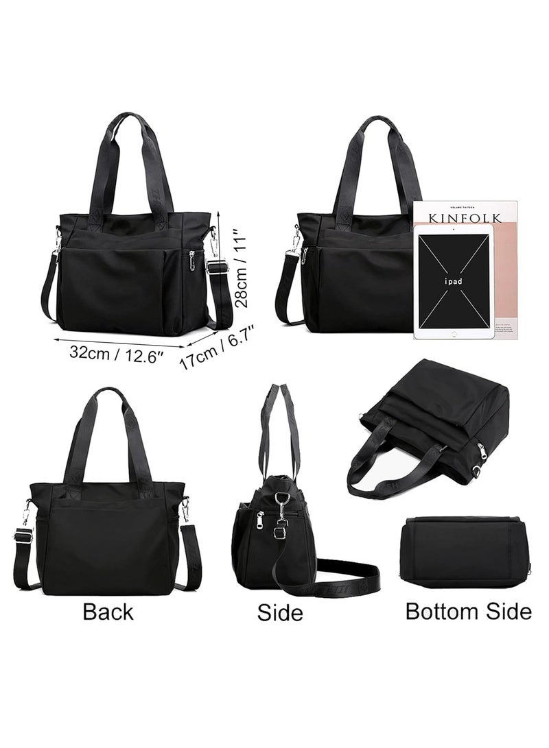 LCARKOM Cross Body Ladies Bags, MJH-01 Women's Casual Sporty Shoulder bags Nylon Waterproof Messenger bag Handbag with Multi Pocket for Shopping Hiking Daily Use  - Image 3