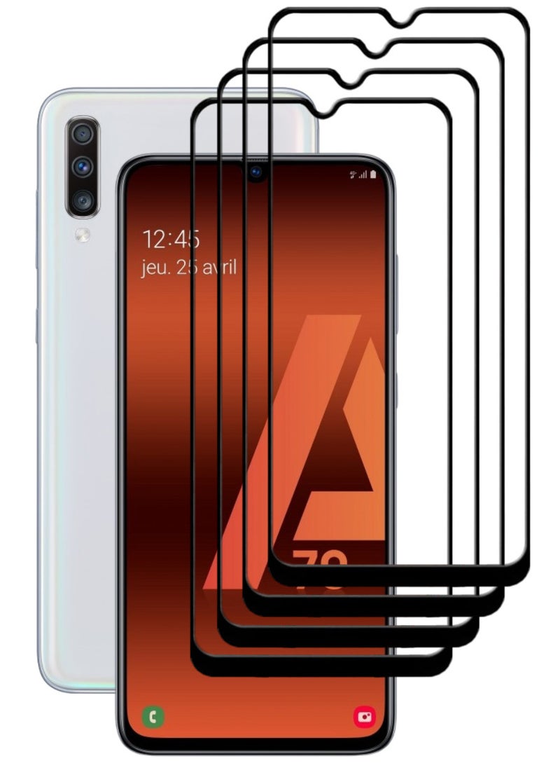 ACLIX 4 Pieces Antistatic ESD Dustproof Premium Quality High Definition Tempered Glass Screen Protector Designed For Samsung Galaxy A70 - Image 1