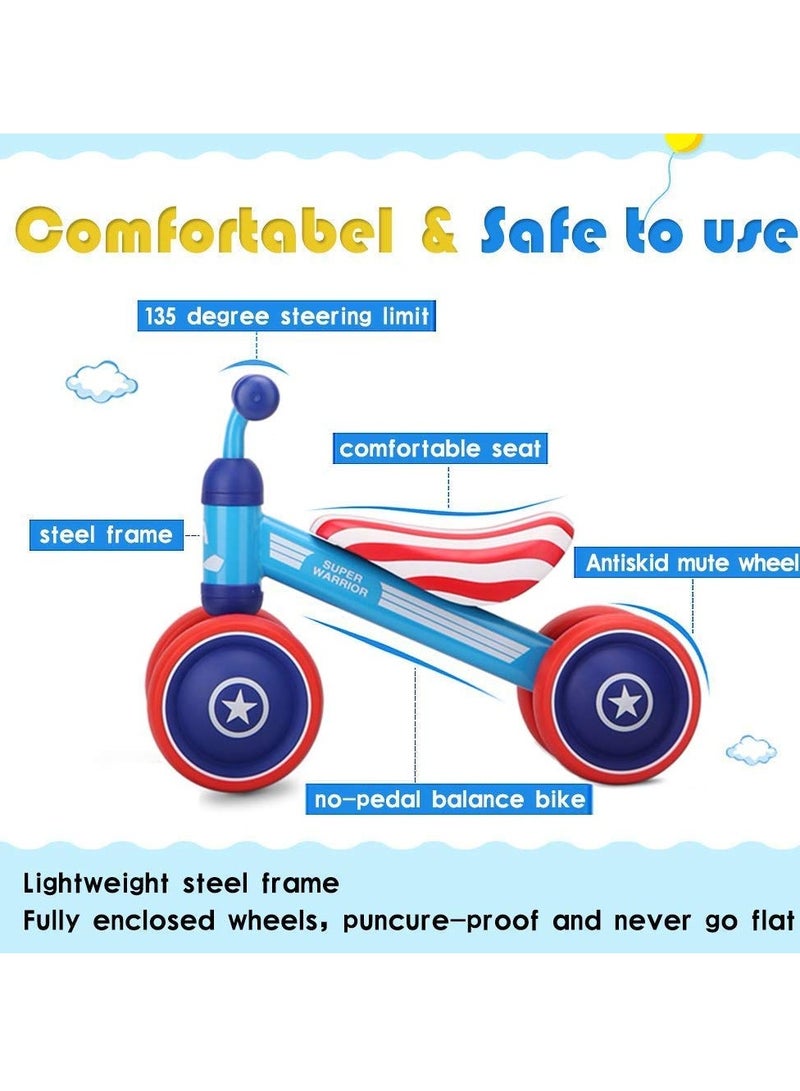الطفل التوازن الدراجة لمدة 2 سنة الفتيان الفتيات ، لا دواسة دراجة أطفال مع 4 عجلات الصمت - Image 5