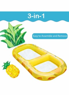 Excefore Pool Inflatable Floats Adult, Giant Pineapple Inflatable Pool Floats With Cup Holder,170 CM Beach Floaties Lounge Luxury Recliner  - Image 2