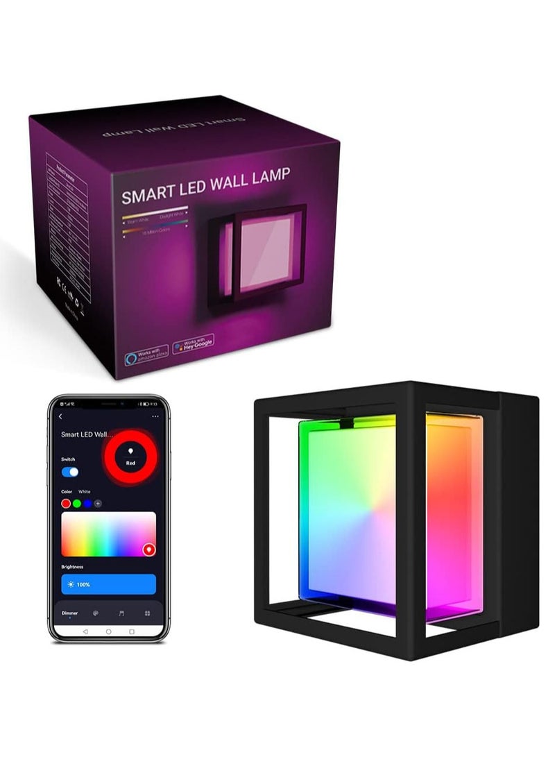 Kamzai Smart Wall Light RGB Sconce Works with Alexa and Google Home, Multicolor Waterproof Indoor/Outdoor Wall Lamp (13, watts) - Image 1