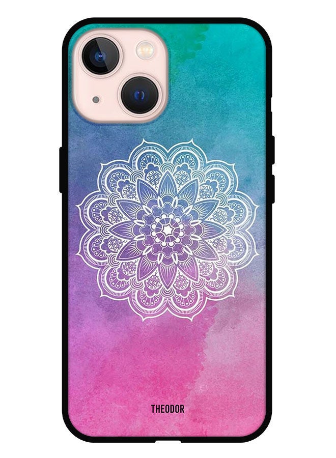 Theodor Protective Case Cover For iPhone 13 Mini Flower At Center - Image 1