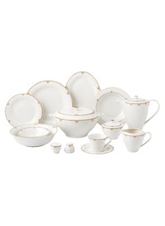 La Mesa La Mesa white bone porcelain dinner set 85 pcs 