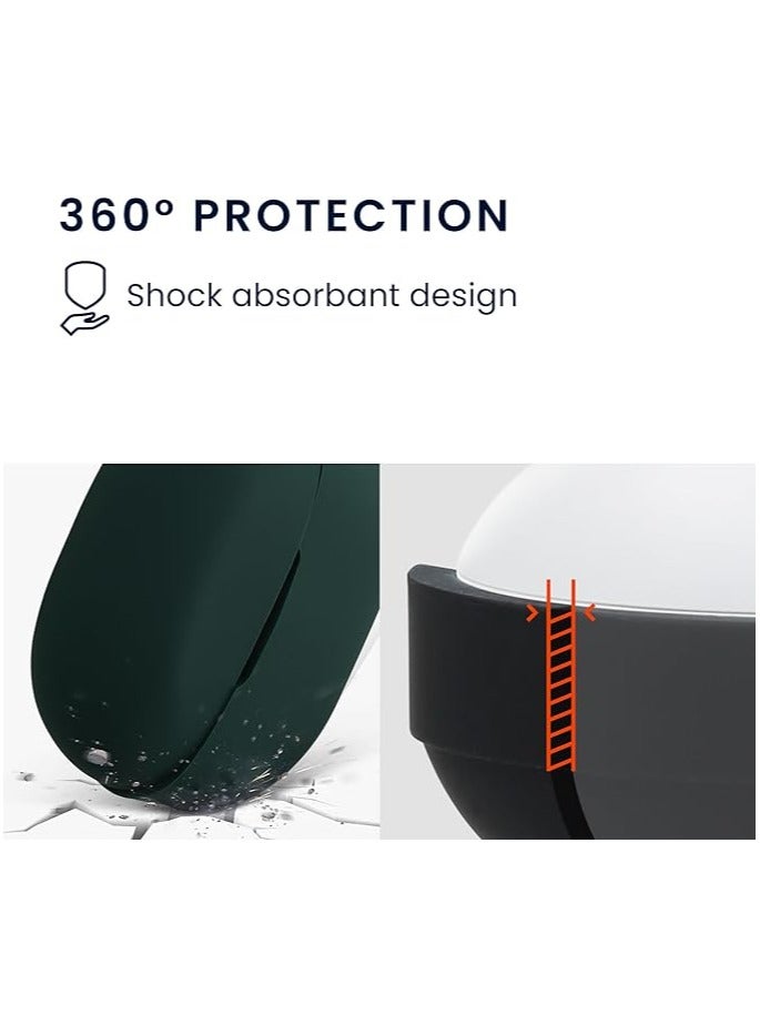 Silicone Case Compatible with Anker Soundcore Life A3i, Protective Cover with Carabiner (Emerald Green) - Image 4
