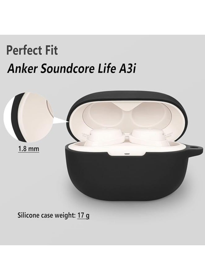 Silicone Case Compatible with Anker Soundcore Life A3i, Protective Cover with Carabiner (Emerald Green) - Image 3