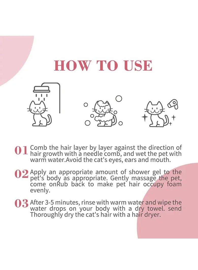 Bioline Cat Shampoo for Long Hair – 250ml Deep-Clean & Detangle Formula - Image 3