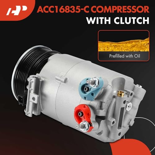 A-Premium Air Conditioner AC Compressor with Clutch Compatible with Land Rover Range Rover Evoque 2012 2013, LR2 2013-2015 - It comes with VS16 Compressor, with 6-Groove Pulley - Image 3