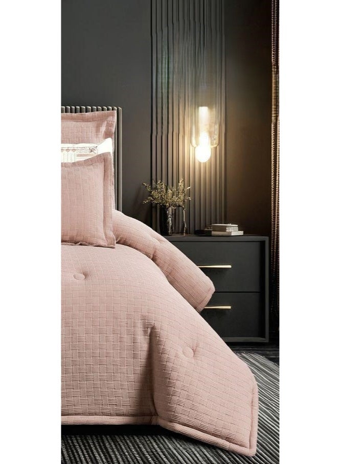 MARK Microfiber Embossed Design Single Bed Quilt Set 170*220cm - Image 4