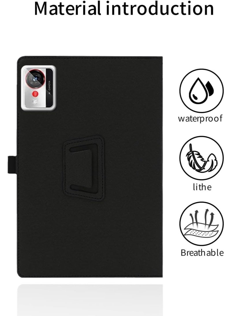 عام غطاء متوافق مع ZTE Nubia Pad Pro 10.9 بوصة 2025، غلاف واقي بنسيج قماشي مع مغناطيس وحزام أمان. - Image 4